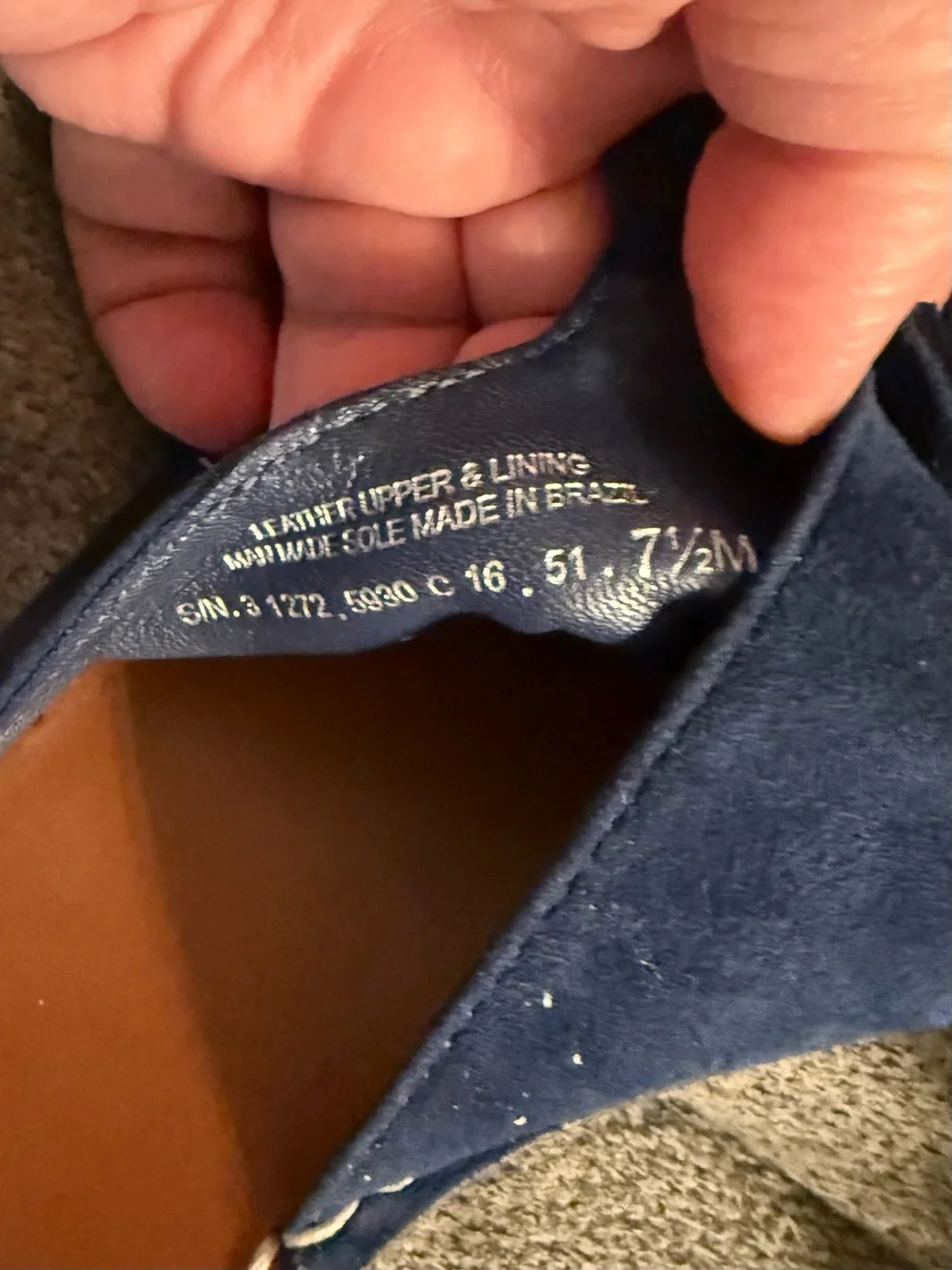 Tory Burch Navy Suede Slide Sandals 7 1/2